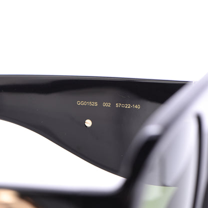 Gucci Oversized Aviator Sunglasses GG0152S Black 7 of 8