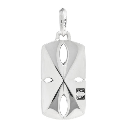 David Yurman Sterling Silver Black Diamond Armory Tag Pendant 3 of 3