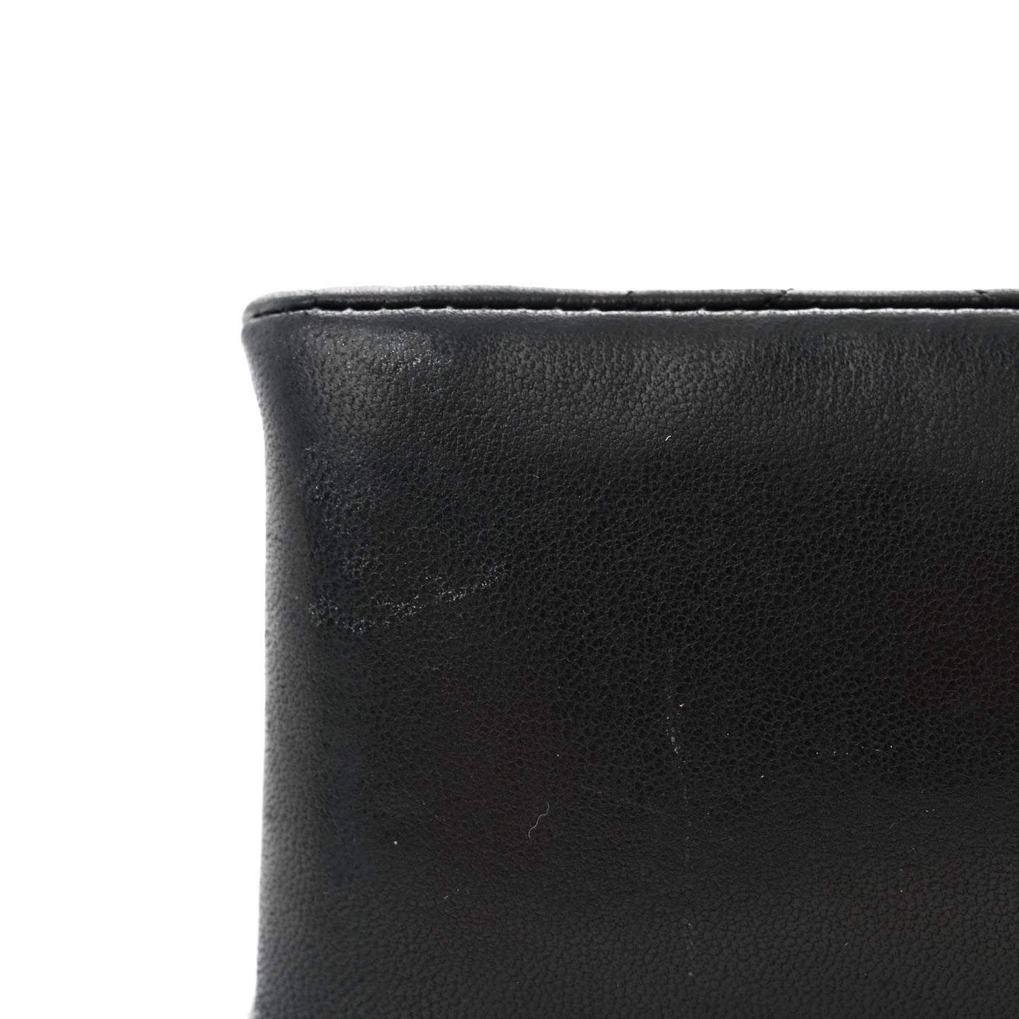 Lambskin Quilted Small Single Flap Black