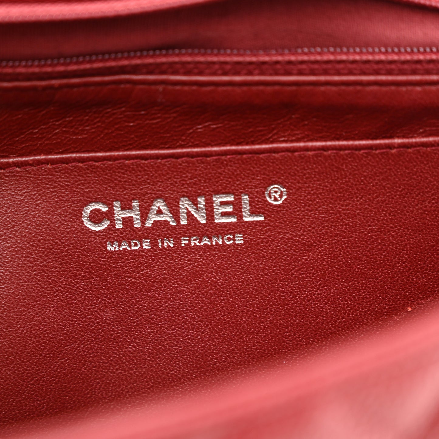 Caviar Quilted Jumbo Single Flap Dark Red
