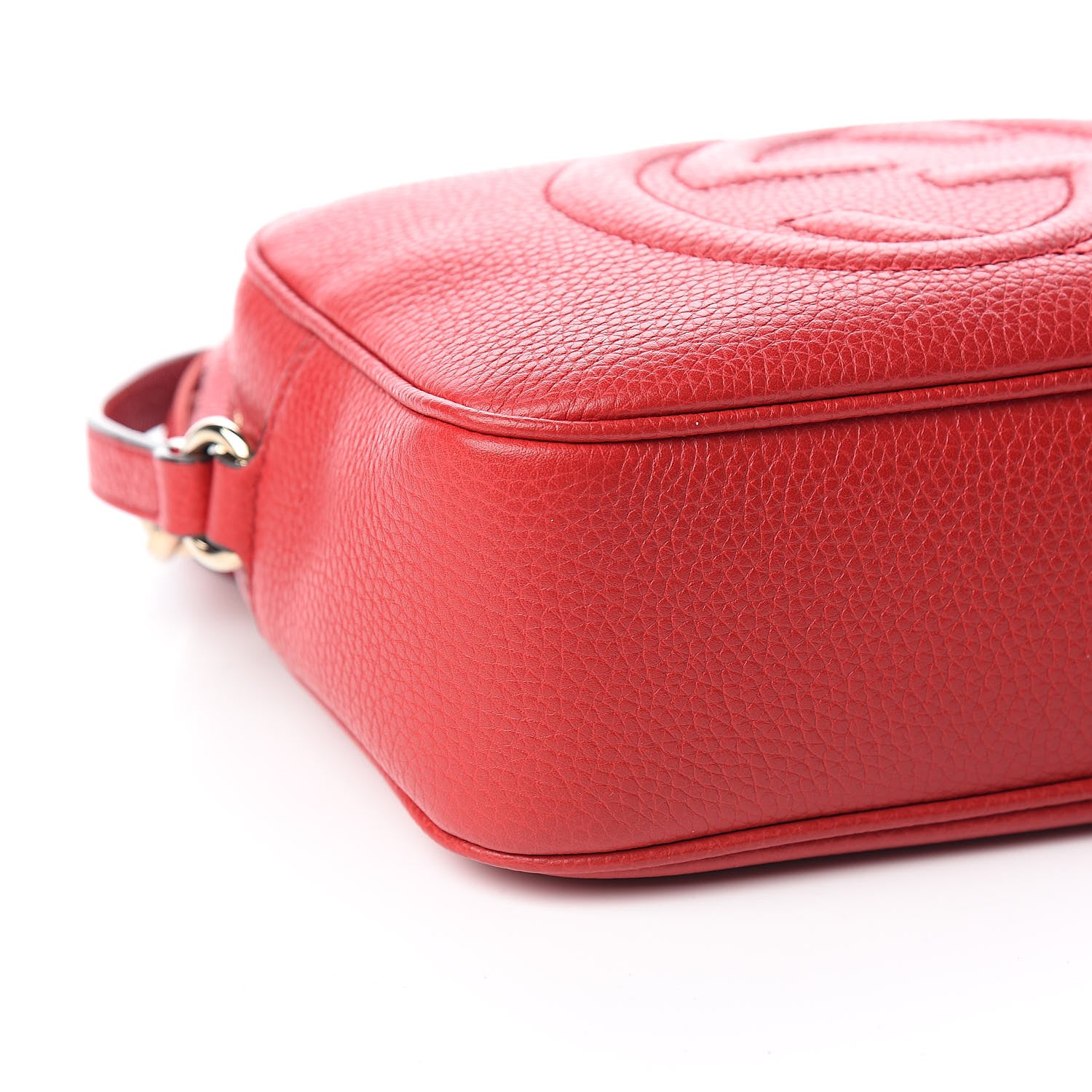 Gucci Pebbled Calfskin Small Soho Disco Bag Tabasco Red 8 of 10