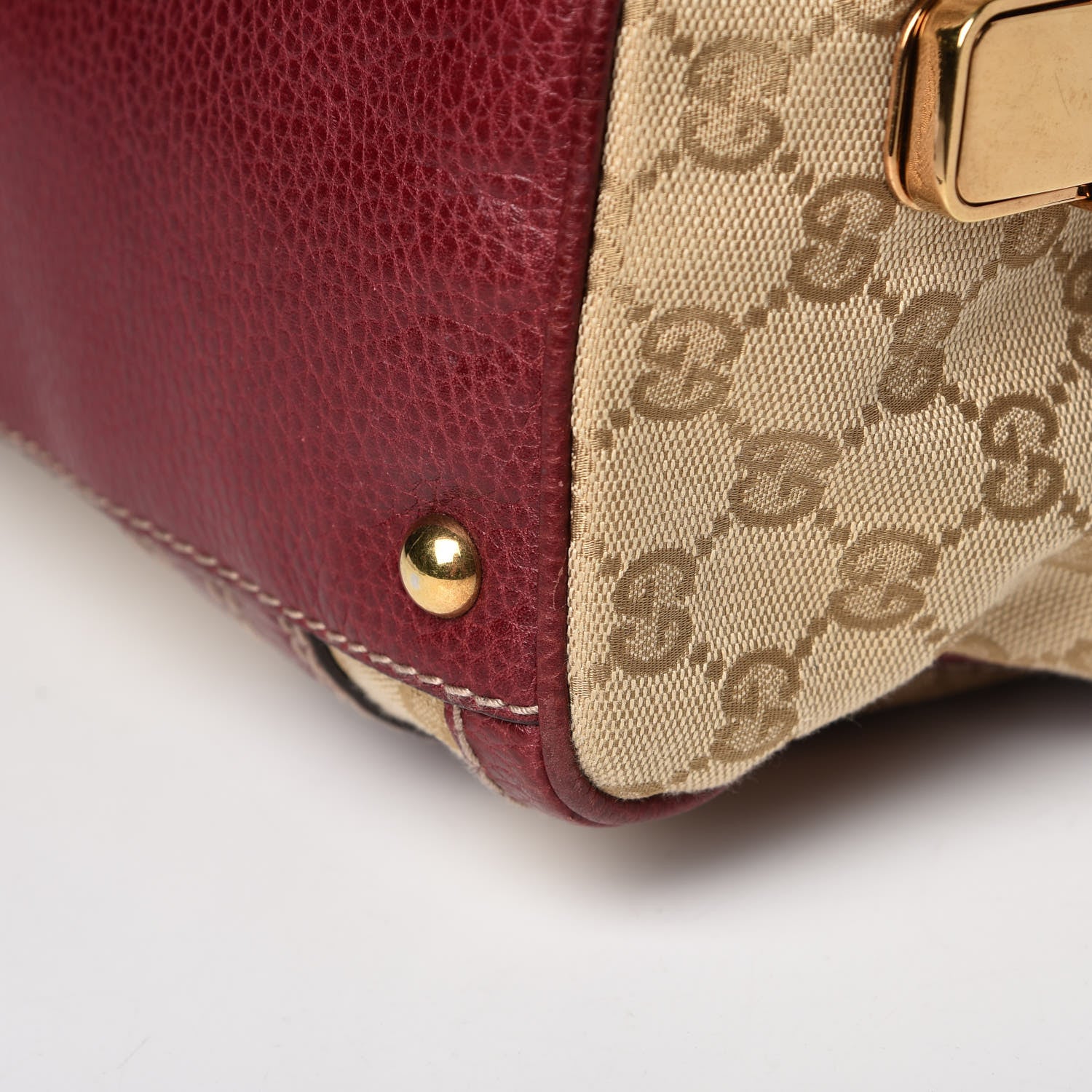 Gucci Monogram Medium Aviatrix Boston Ebony Bordeaux 11 of 11