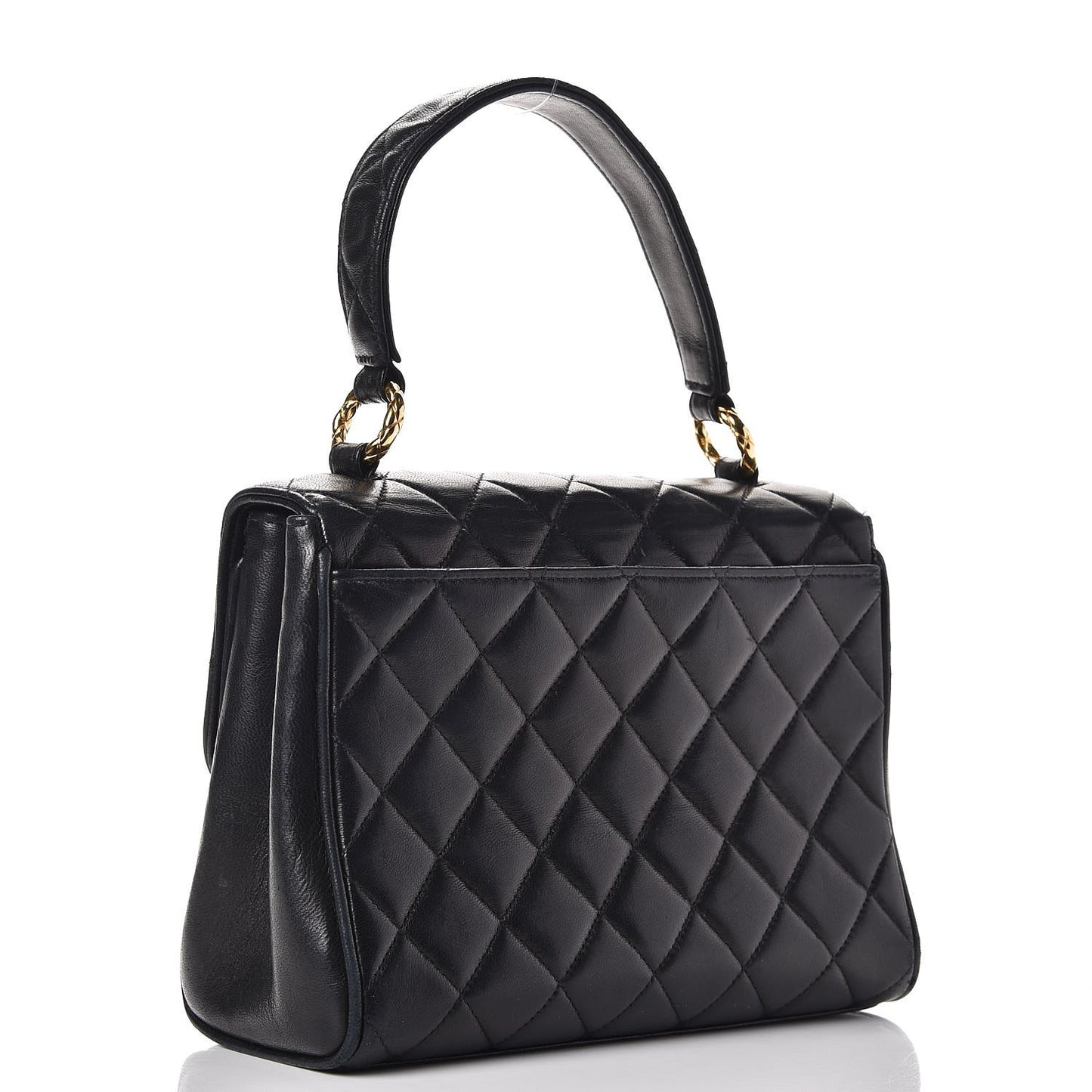 Lambskin Mini Kelly Flap Bag Black
