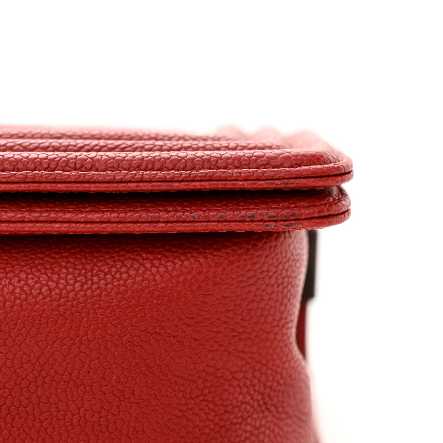Caviar Quilted Medium Boy Flap Red