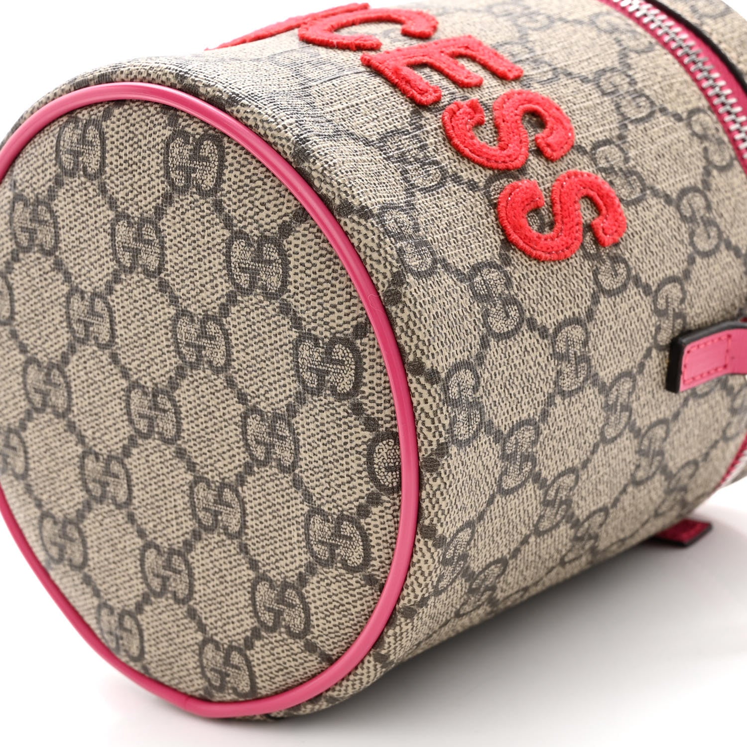 Gucci GG Supreme Monogram Princess Embroidered Childrens Crossbody Bag Pink 10 of 11
