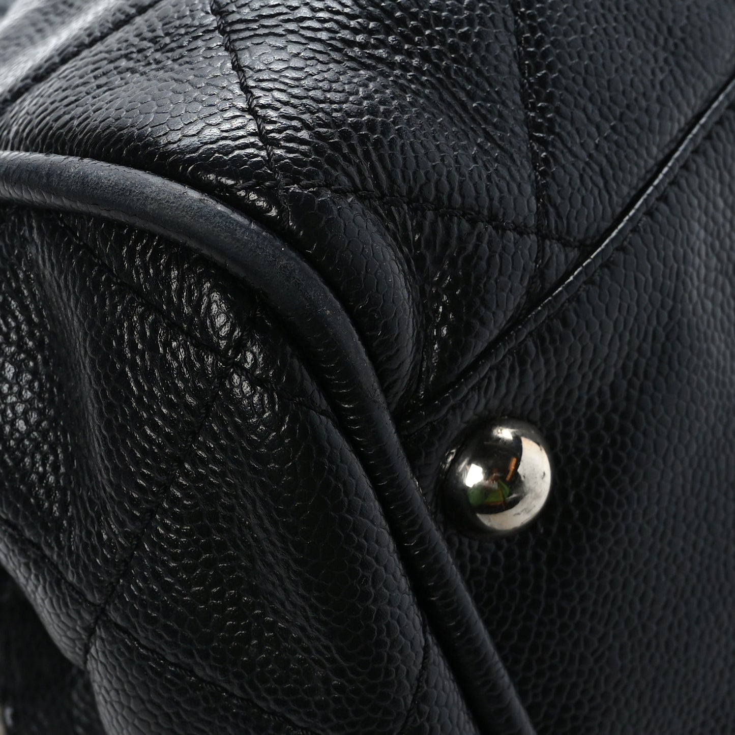 Caviar Quilted CC Timeless Bowler Black