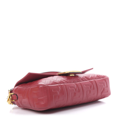 Fendi Nappa FF 1974 Embossed Baguette Fragola 4 of 13