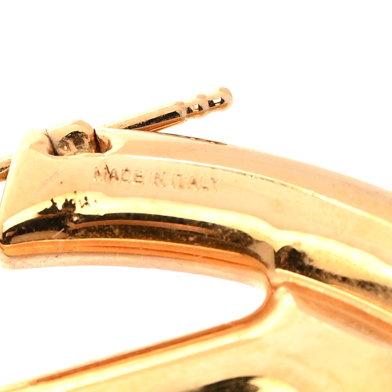 Fendi Metal FF Hoop Earrings Gold Silver 5 of 6