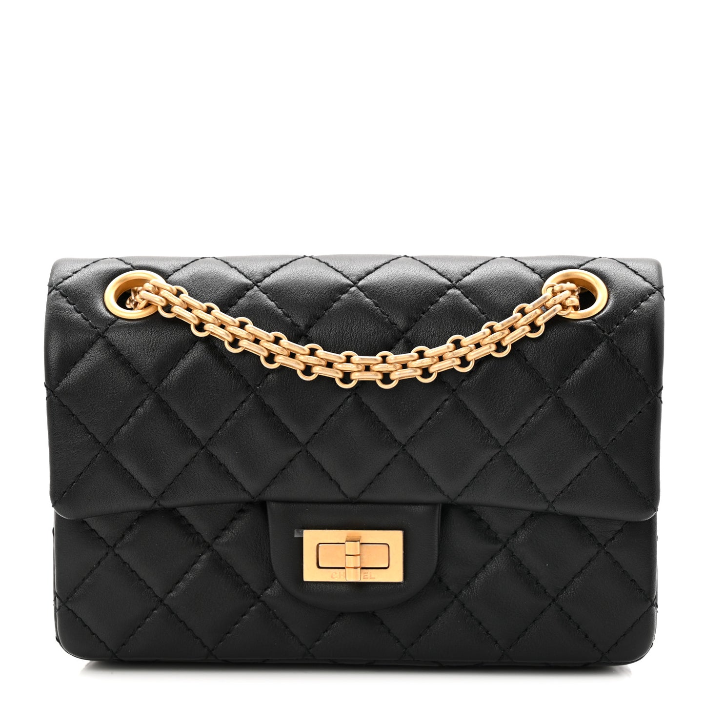 Calfskin Quilted 2.55 Reissue Mini Flap Black
