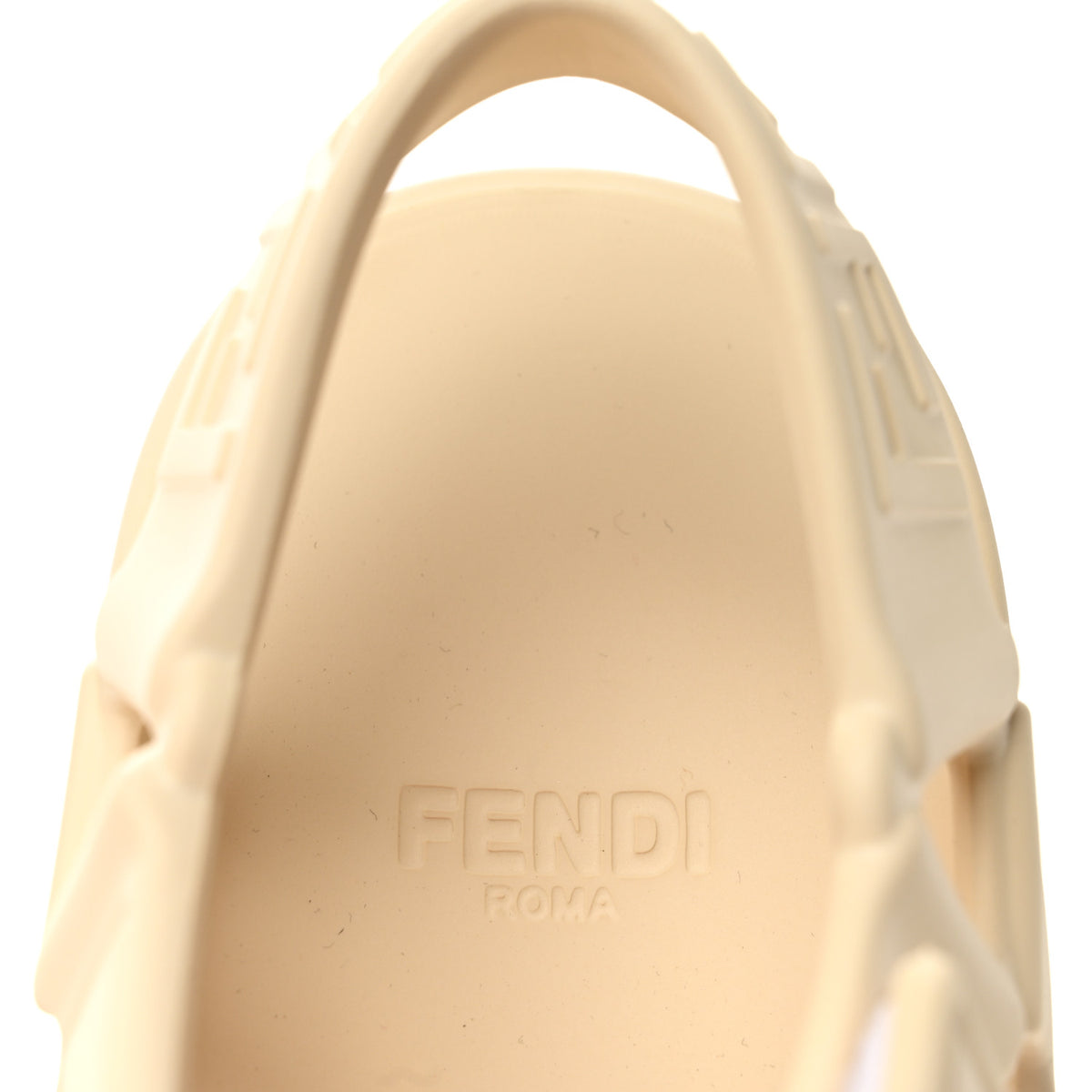 Fendi Rubber FF Sporty Hiker 25mm Sandals 38 Chalk 9 of 10