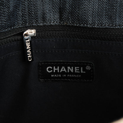 Chanel Denim Tweed Patchwork Jumbo Single Flap Multicolor 6 of 8