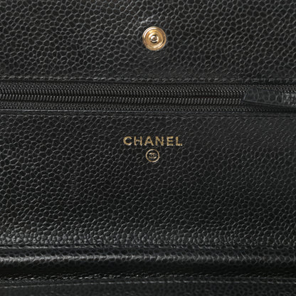 Chanel Caviar Quilted Wallet On Chain WOC Black 6 of 14