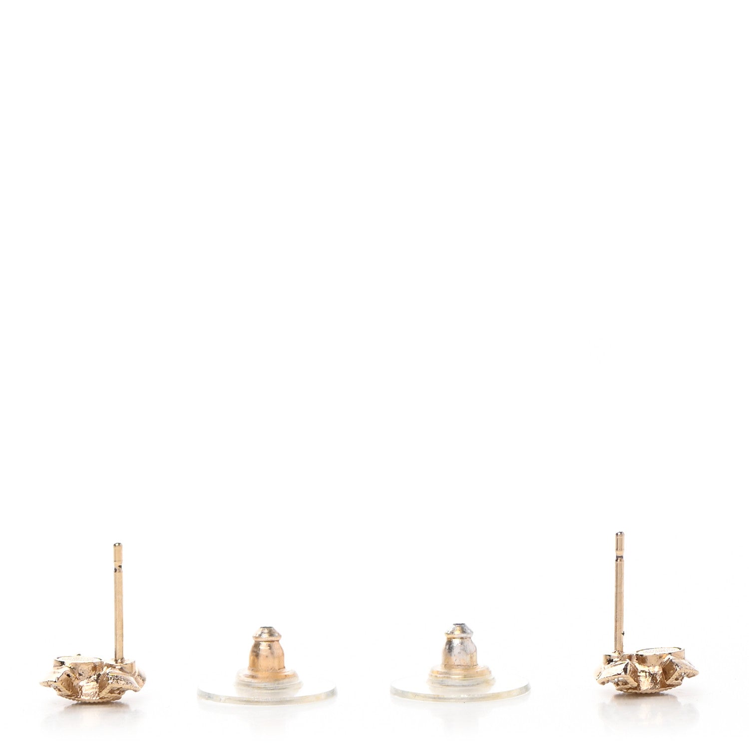 Chanel Crystal CC Earrings Gold 3 of 5