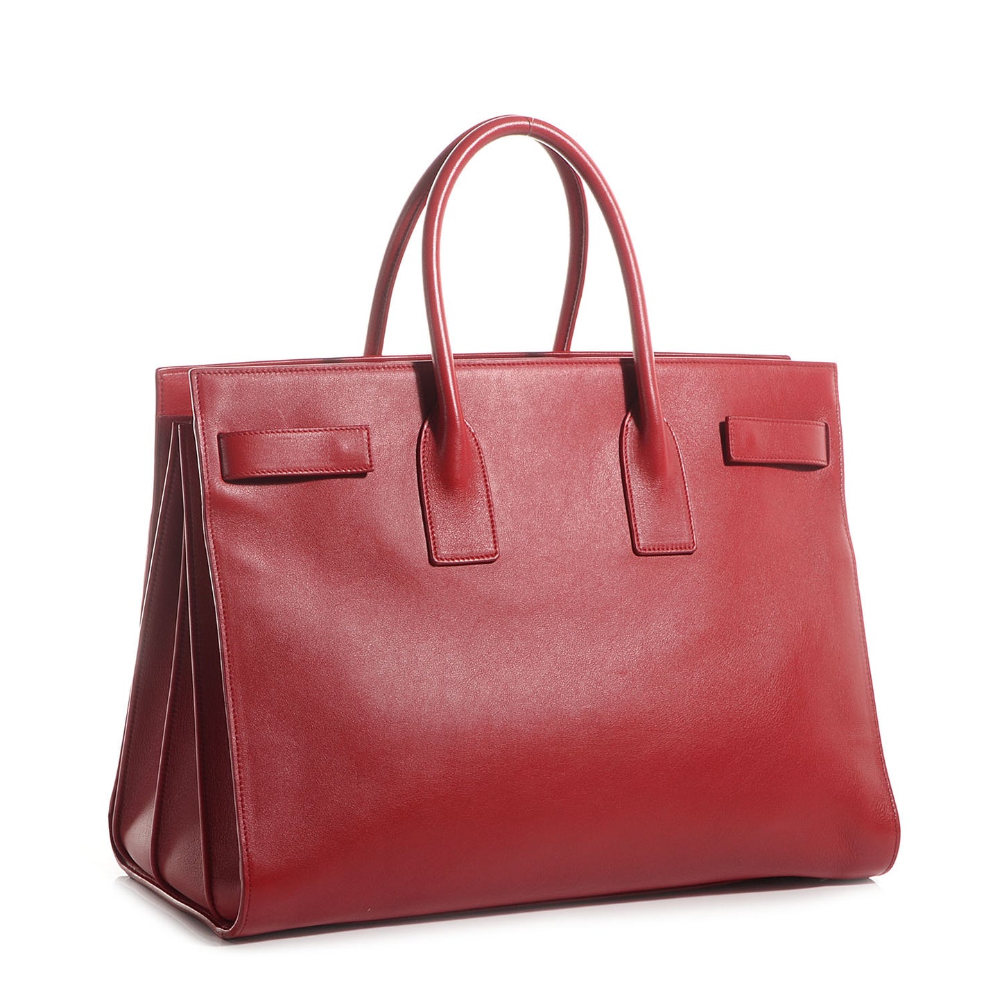Smooth Calfskin Large Sac De Jour Rouge