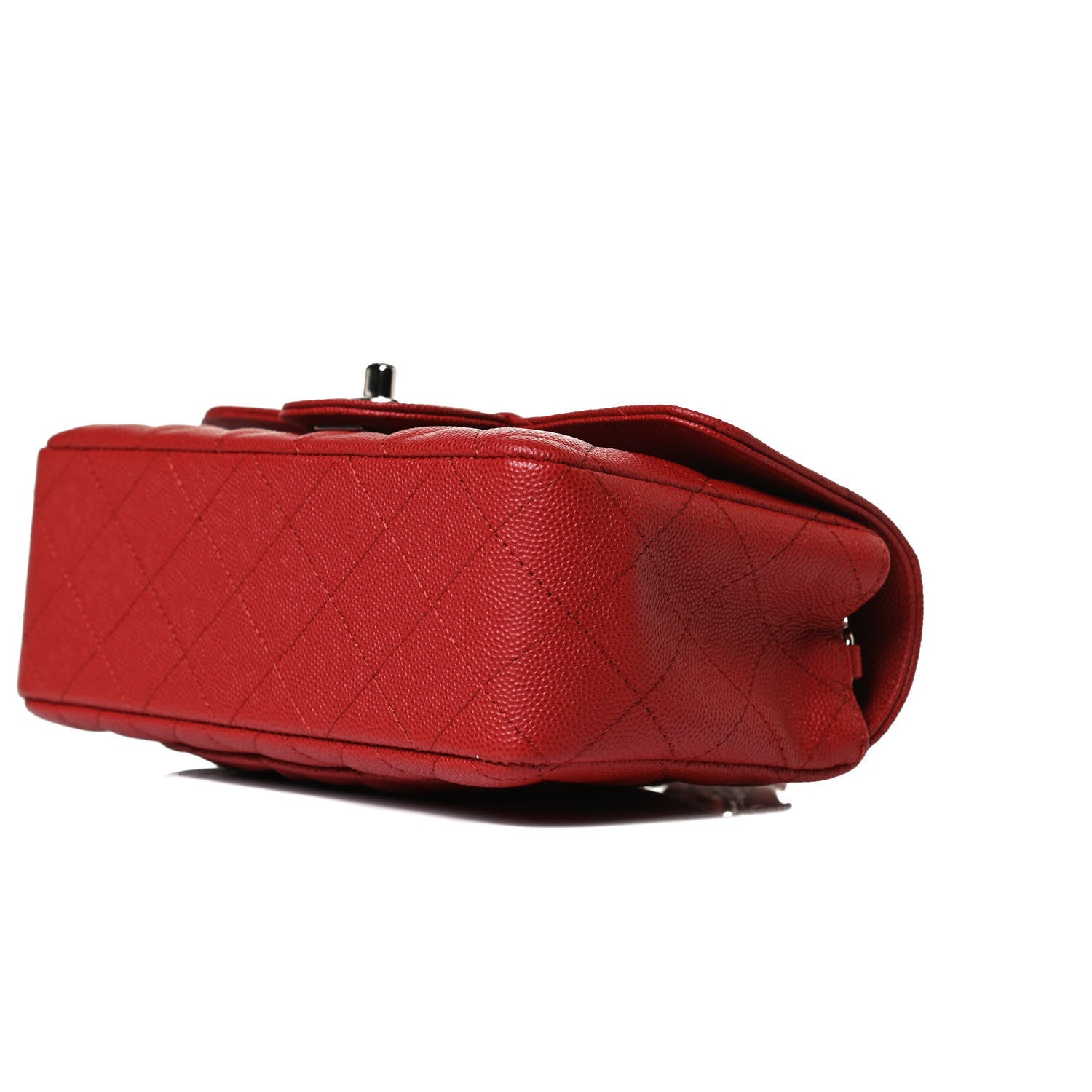 Chanel Caviar Quilted Mini Rectangular Flap Red 10 of 12