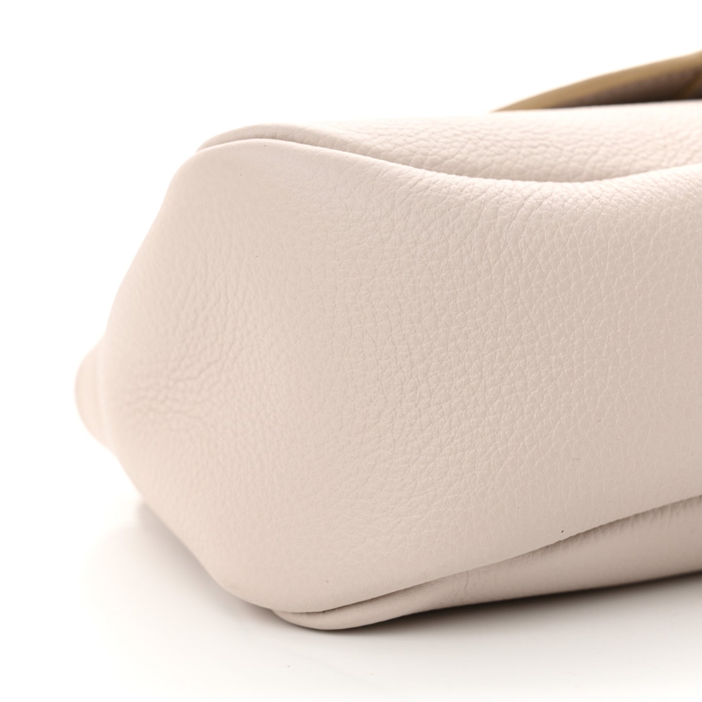 Shiny Grained Calfskin Small Marcie Clutch Wild Grey