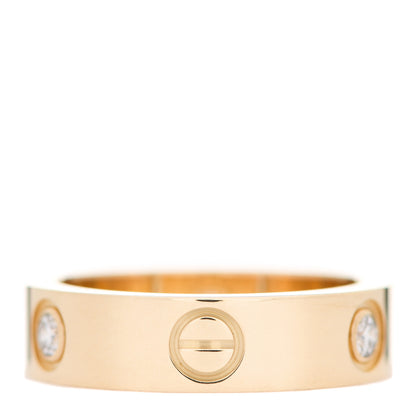Cartier 18K Yellow Gold 3 Diamond 5.5mm LOVE Ring 55 7.25 3 of 5