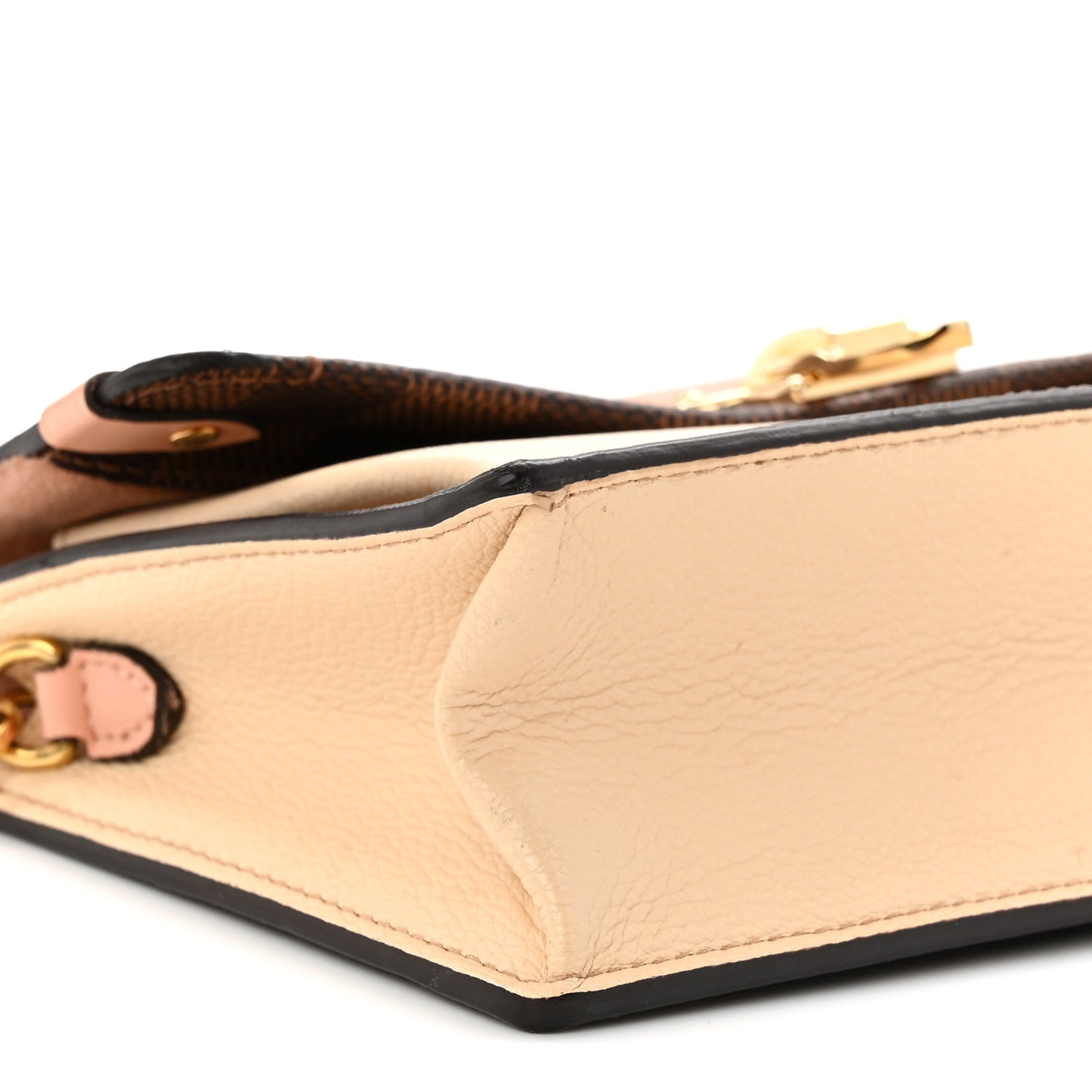 Damier Ebene Vavin Chain Wallet Creme