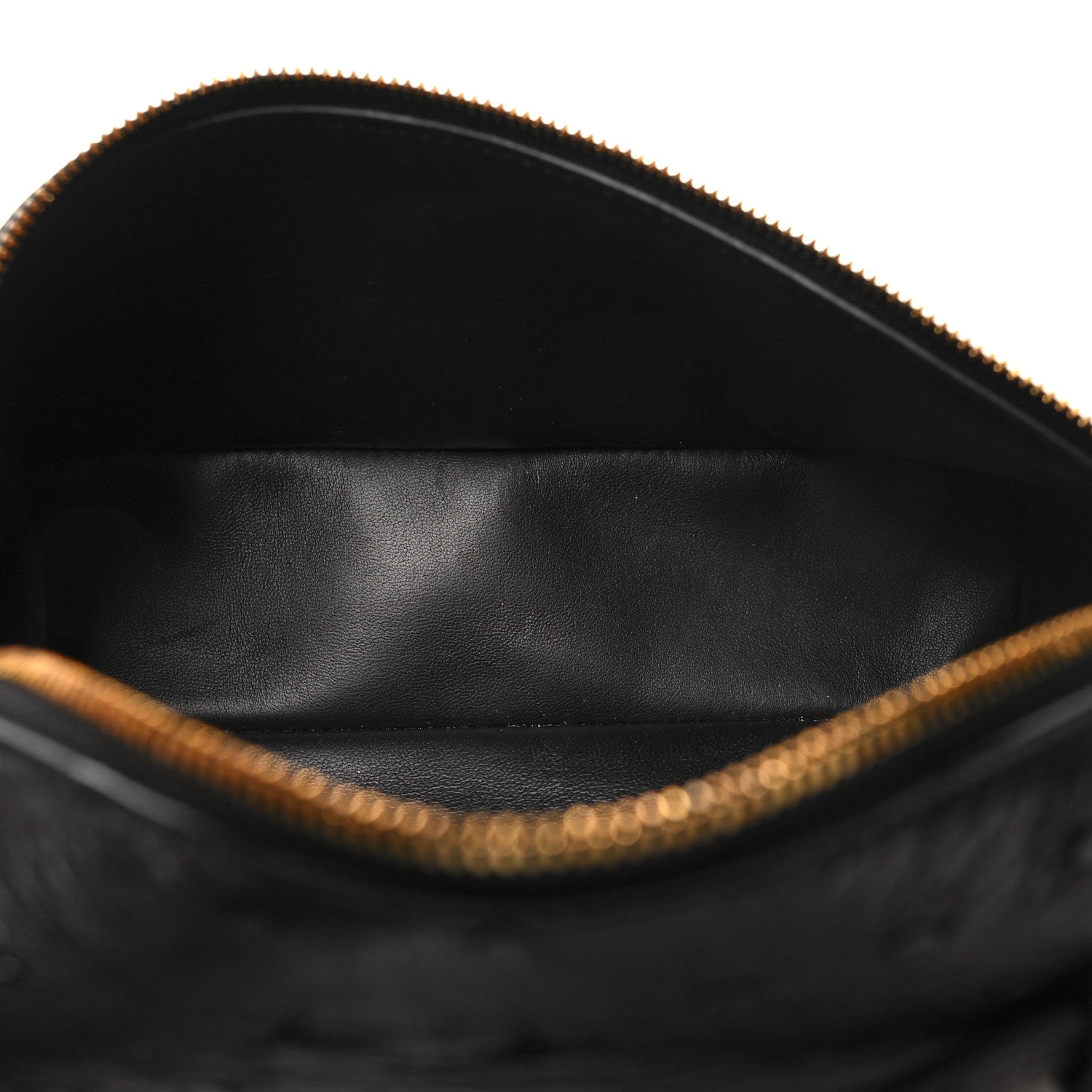 Loro Piana LORO PIANA Ostrich L19 Extra Pocket Pouch Black 5 of 11