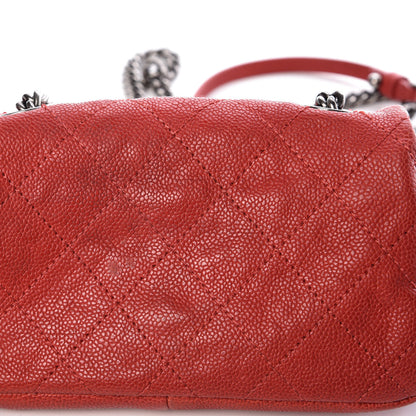 Chanel Caviar Quilted Mini Simply CC Flap Red 10 of 11