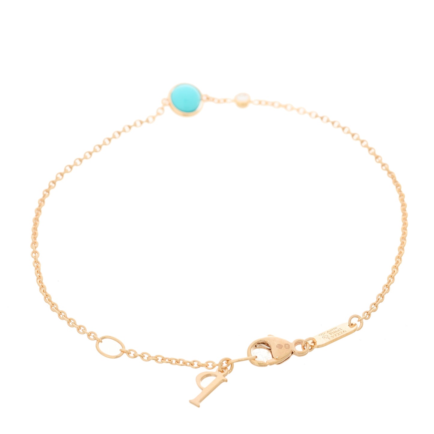 18K Rose Gold Turquoise Diamond Possession Bracelet