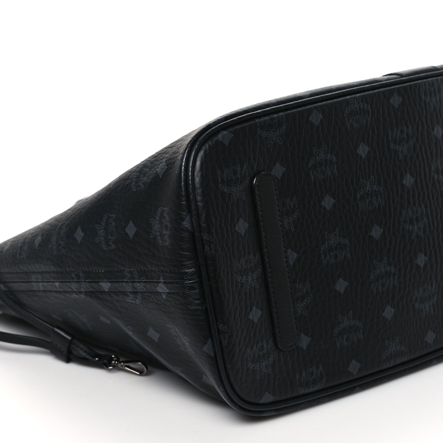 MCM Visetos Large Liz Reversible Shopper Tote Black 9 of 17