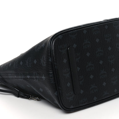 MCM Visetos Large Liz Reversible Shopper Tote Black 9 of 17