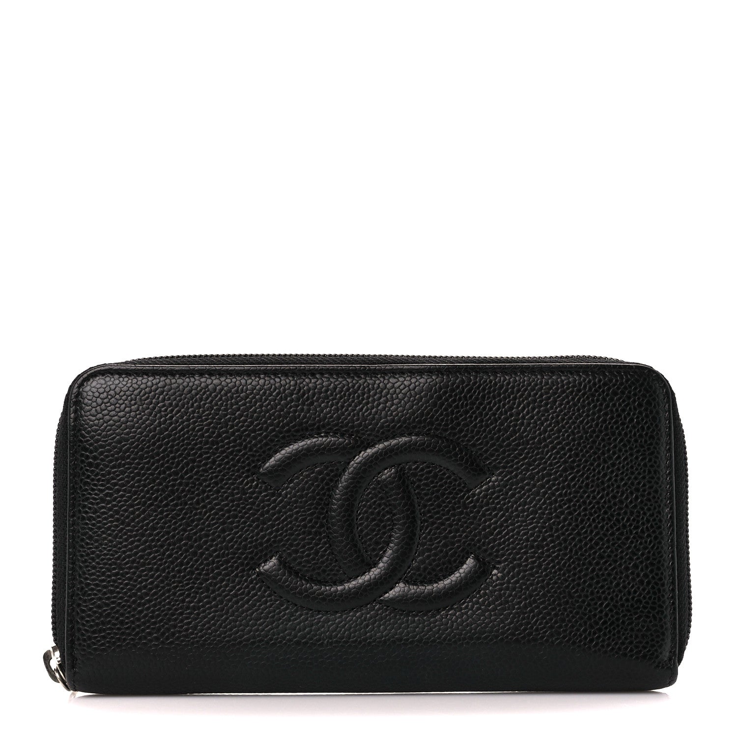 Chanel Caviar Large Timeless CC Zip Around Wallet Black 1 of 11