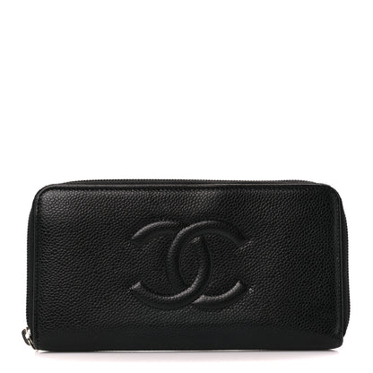 Chanel Caviar Large Timeless CC Zip Around Wallet Black 1 of 11
