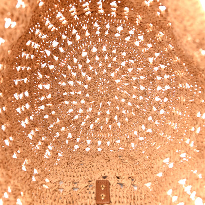 Saint Laurent Raffia Calfskin Small Panier Tote Naturel Brick 5 of 13