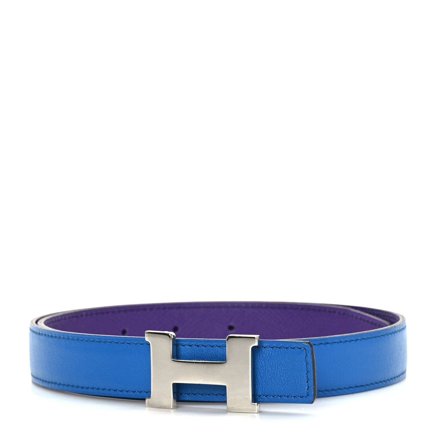 Hermes Epsom Swift 24mm Mini Constance H Belt 70 Crocus Bleu Hydra 1 of 5