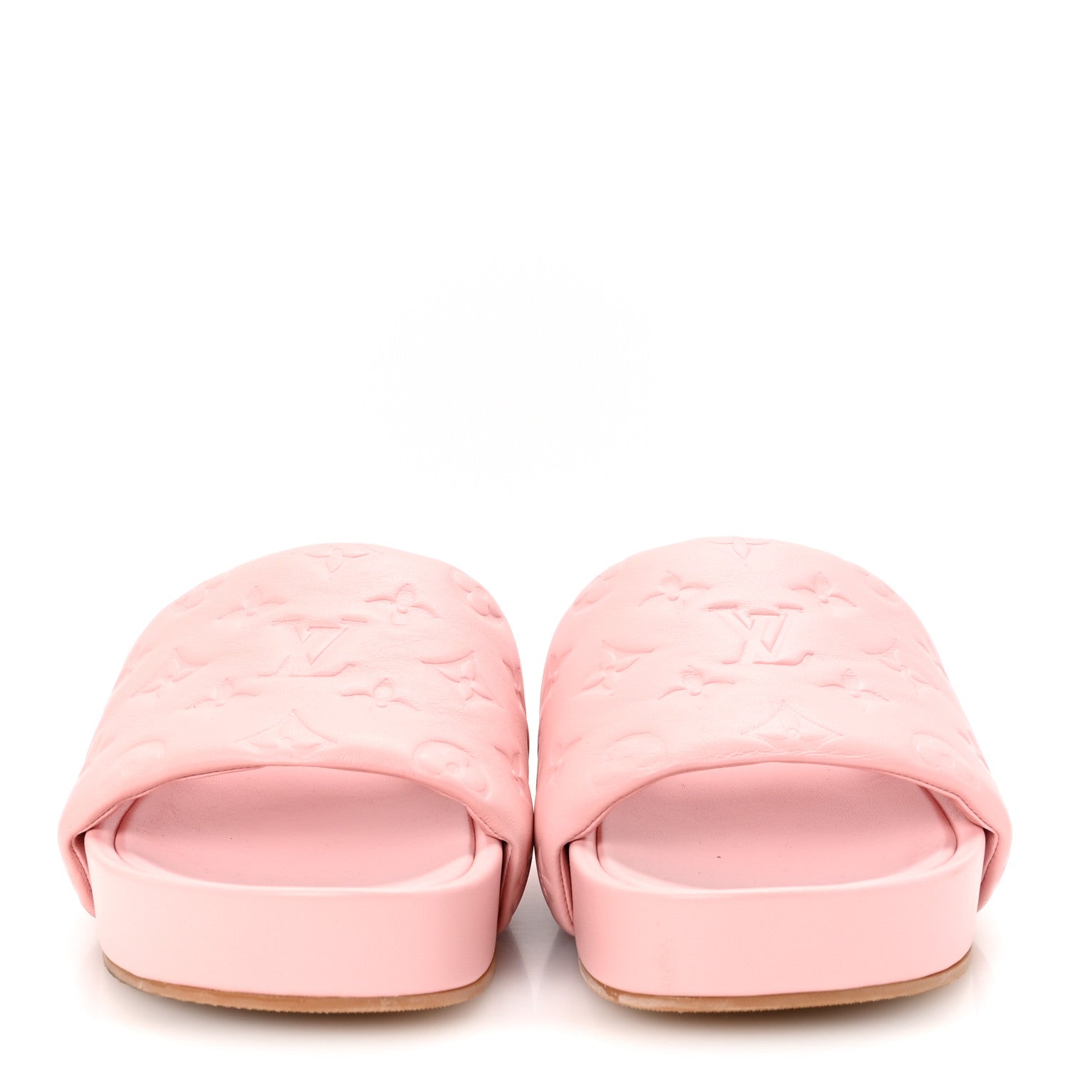 Louis Vuitton Lambskin Embossed Monogram Jumbo Flatform Mule Sandals 41 Rose Clair 3 of 9