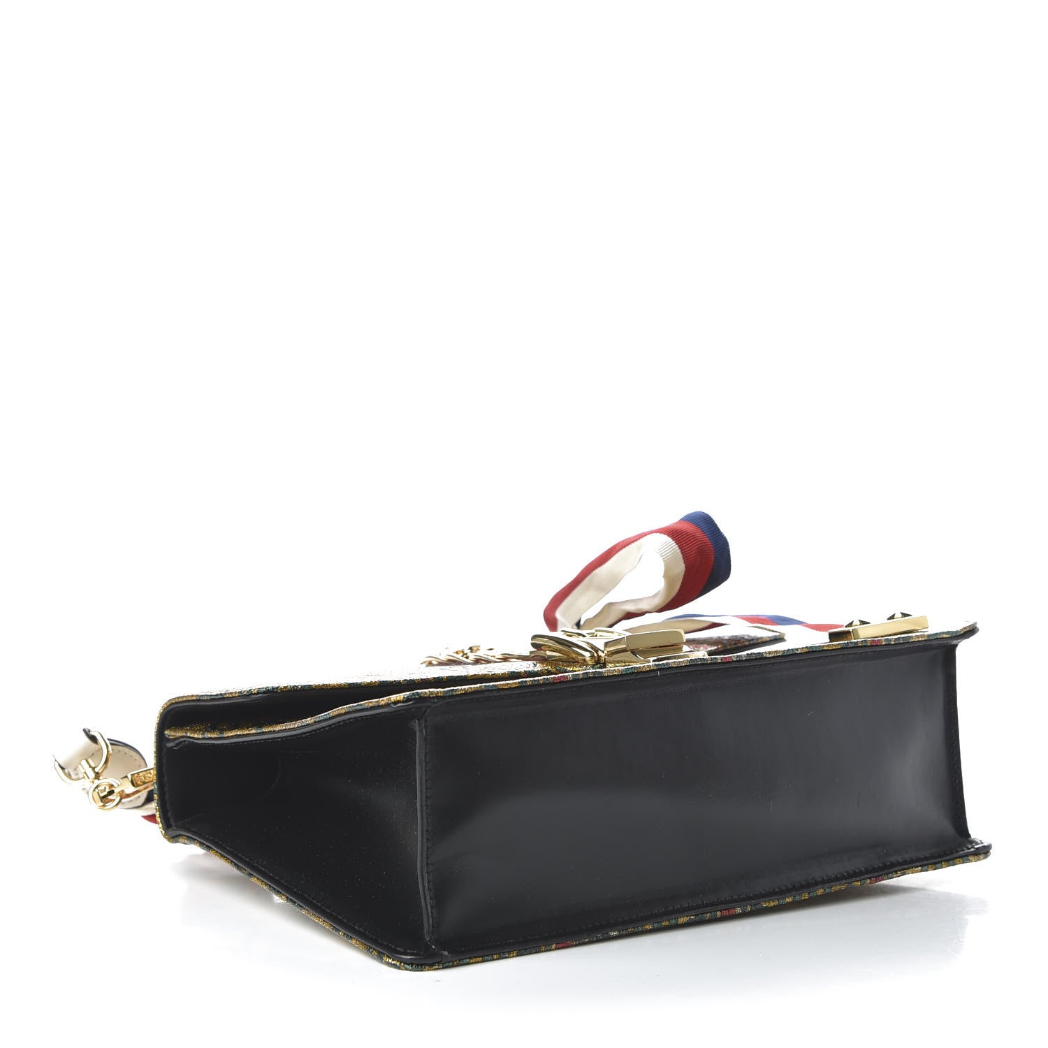 Gucci Iridescent Brocade Small Sylvie Shoulder Bag Gold 4 of 9