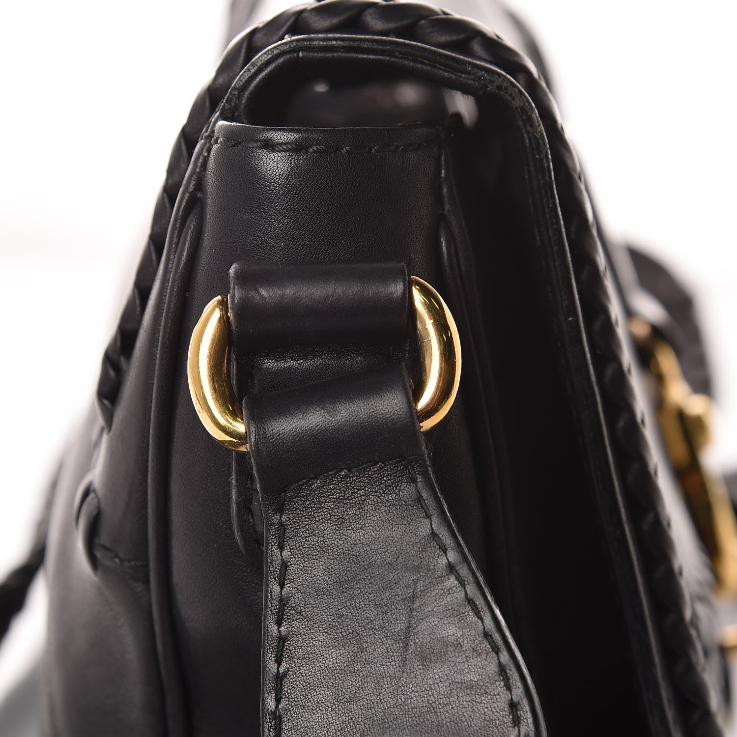 Gucci Calfskin Handmade Medium Flap Shoulder Bag Black 20 of 26