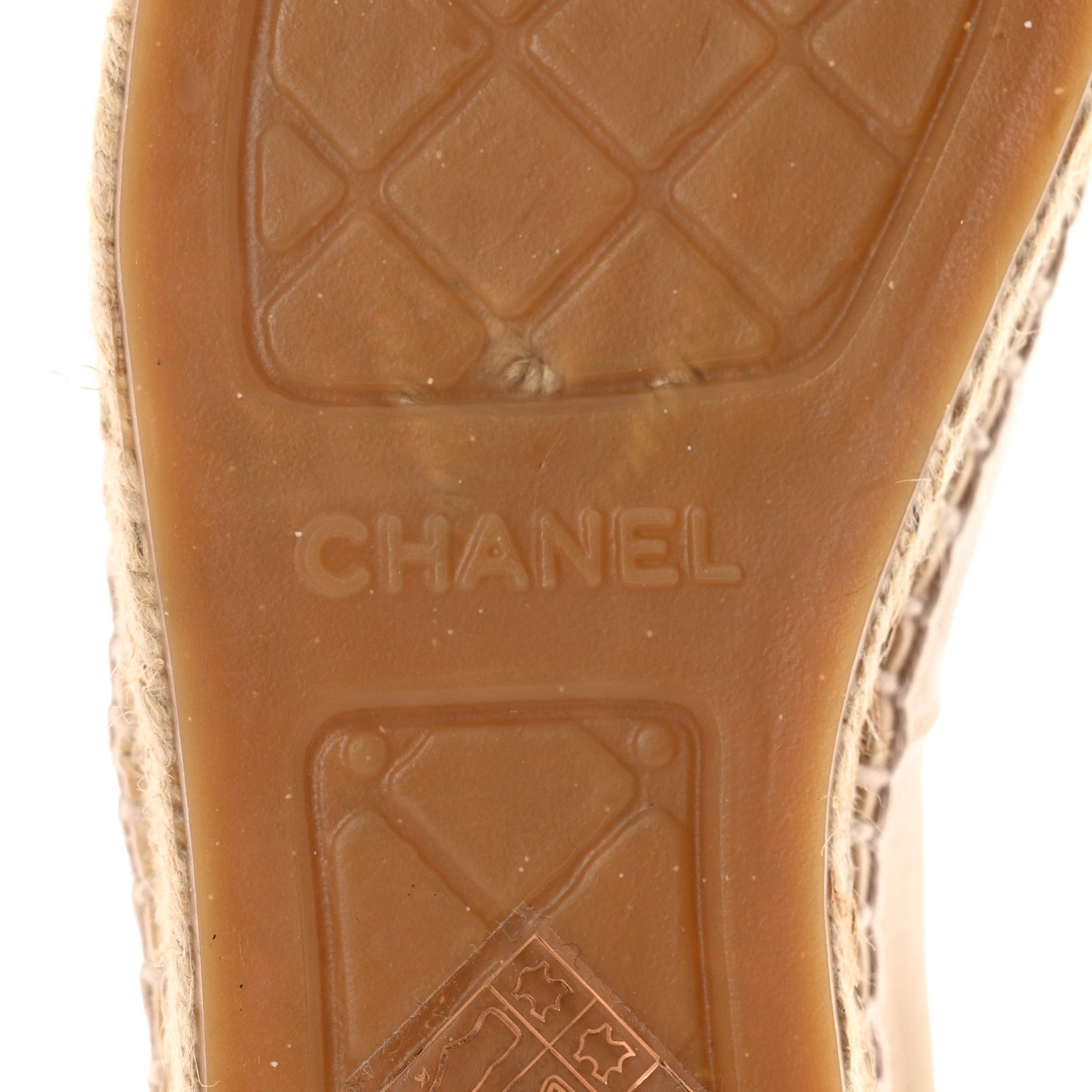 Chanel Lambskin CC Espadrilles 38 Beige Black 8 of 17