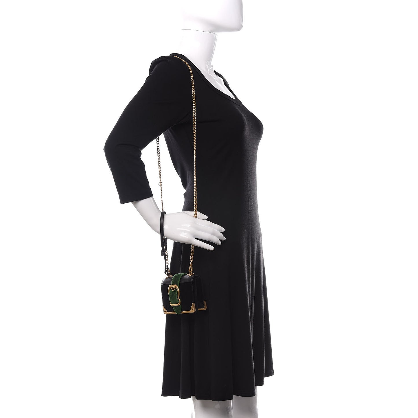Velvet City Calfskin Micro Cahier Bag Black Alloro