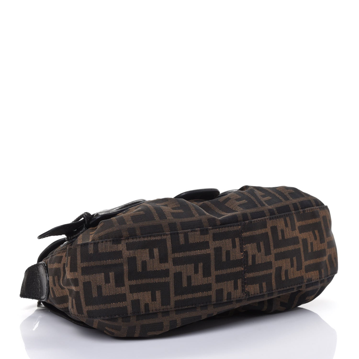 Fendi Zucca B Bis Flap Bag Tobacco Castagna 3 of 4