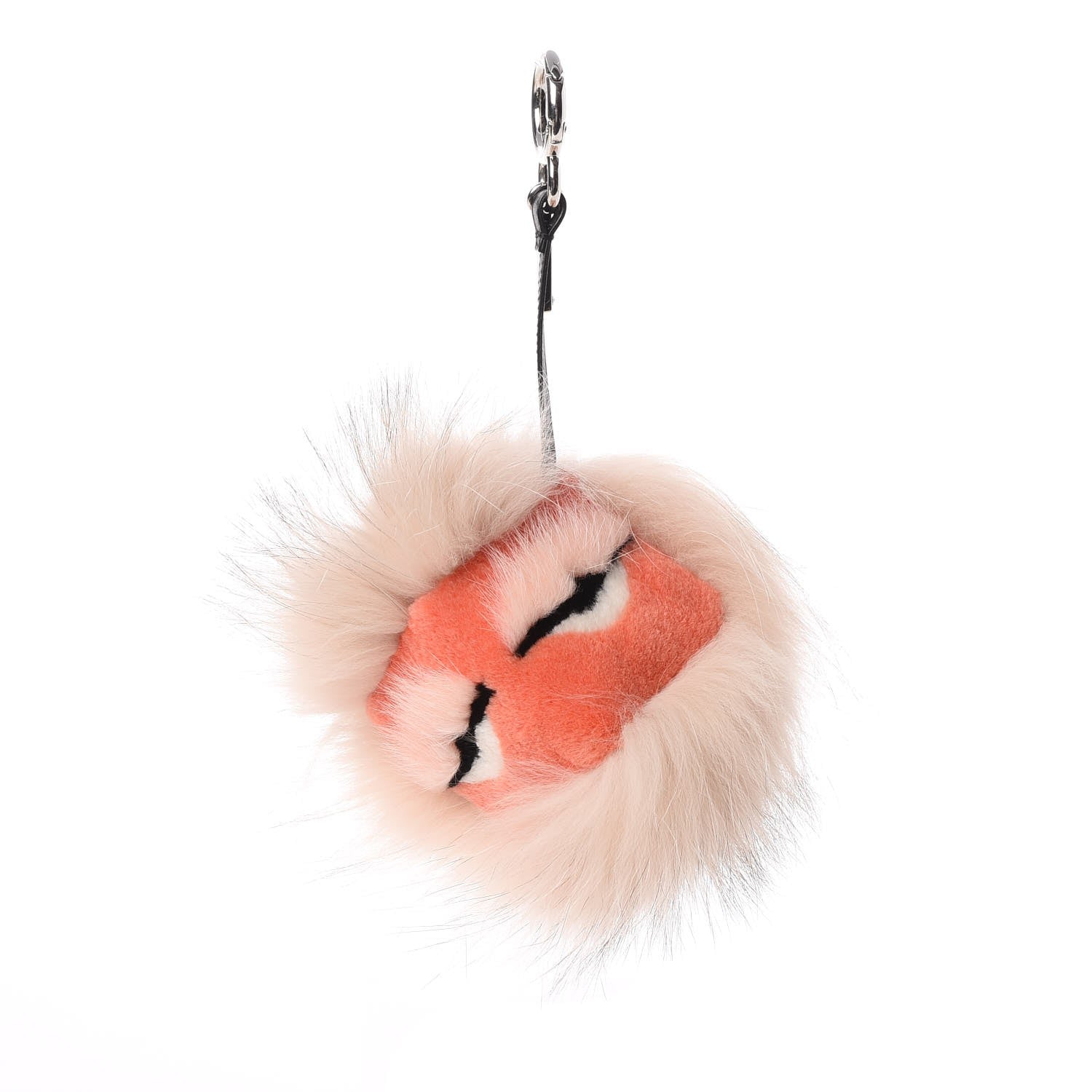 Fendi Fox Rabbit Goat Mink Fur Vitello Flamingo Furbet Monster Bag Bug Charm Light Pink 1 of 6