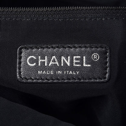Chanel Metallic Calfskin Quilted Large Chain Me Hobo Dark Grey 6 of 7