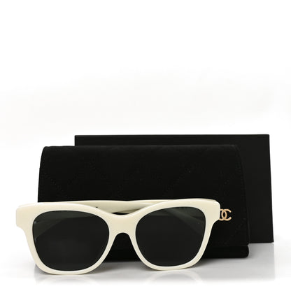 Chanel Acetate Polarized Pearl CC Square Sunglasses 5482-H-A White 7 of 7