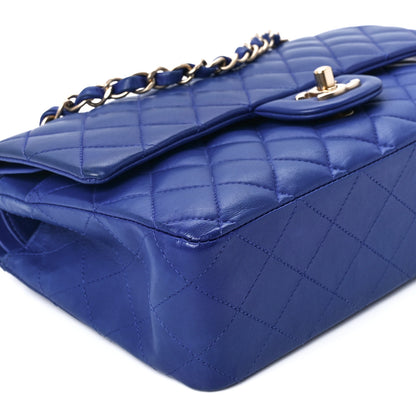 Chanel Lambskin Quilted Medium Double Flap Blue 11 of 13