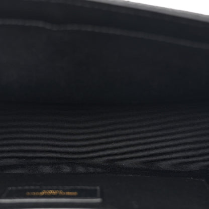 Saint Laurent Grain De Poudre Textured Mixed Matelasse Triquilt Medium Monogram Satchel Black 5 of 10