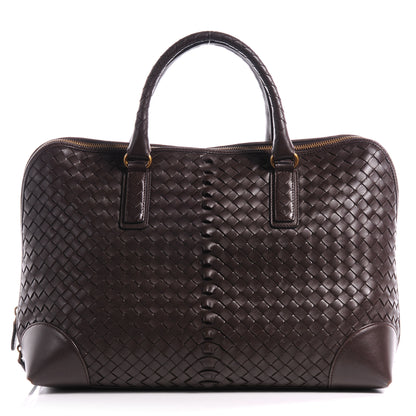 Bottega Veneta Nappa Intrecciato Woven Leather Satchel Ebano 1 of 8