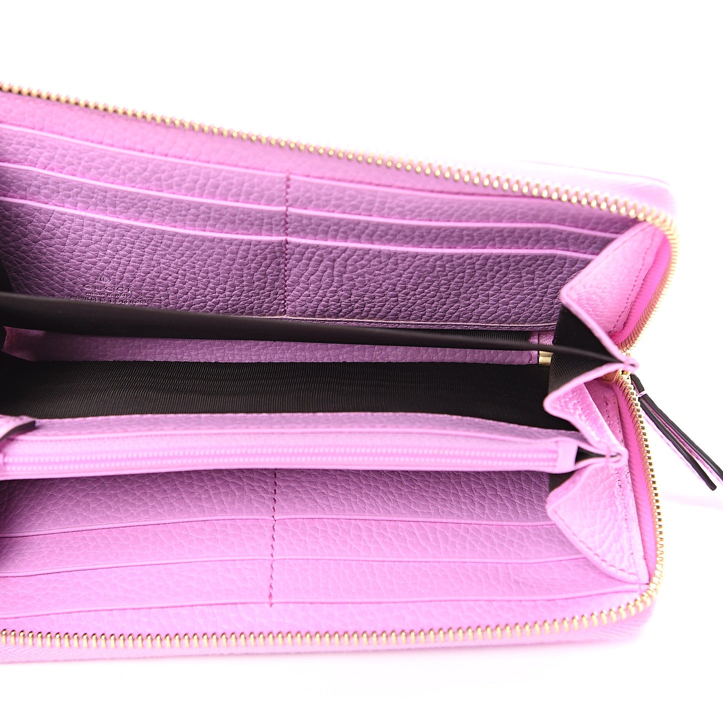 Dollar Calfskin GG Marmont Bosco Zip Around Wallet Malva