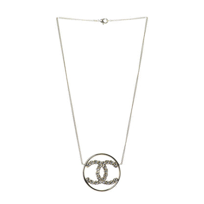 Chanel Baguette Crystal High Society CC Pendant Necklace Gold 3 of 7