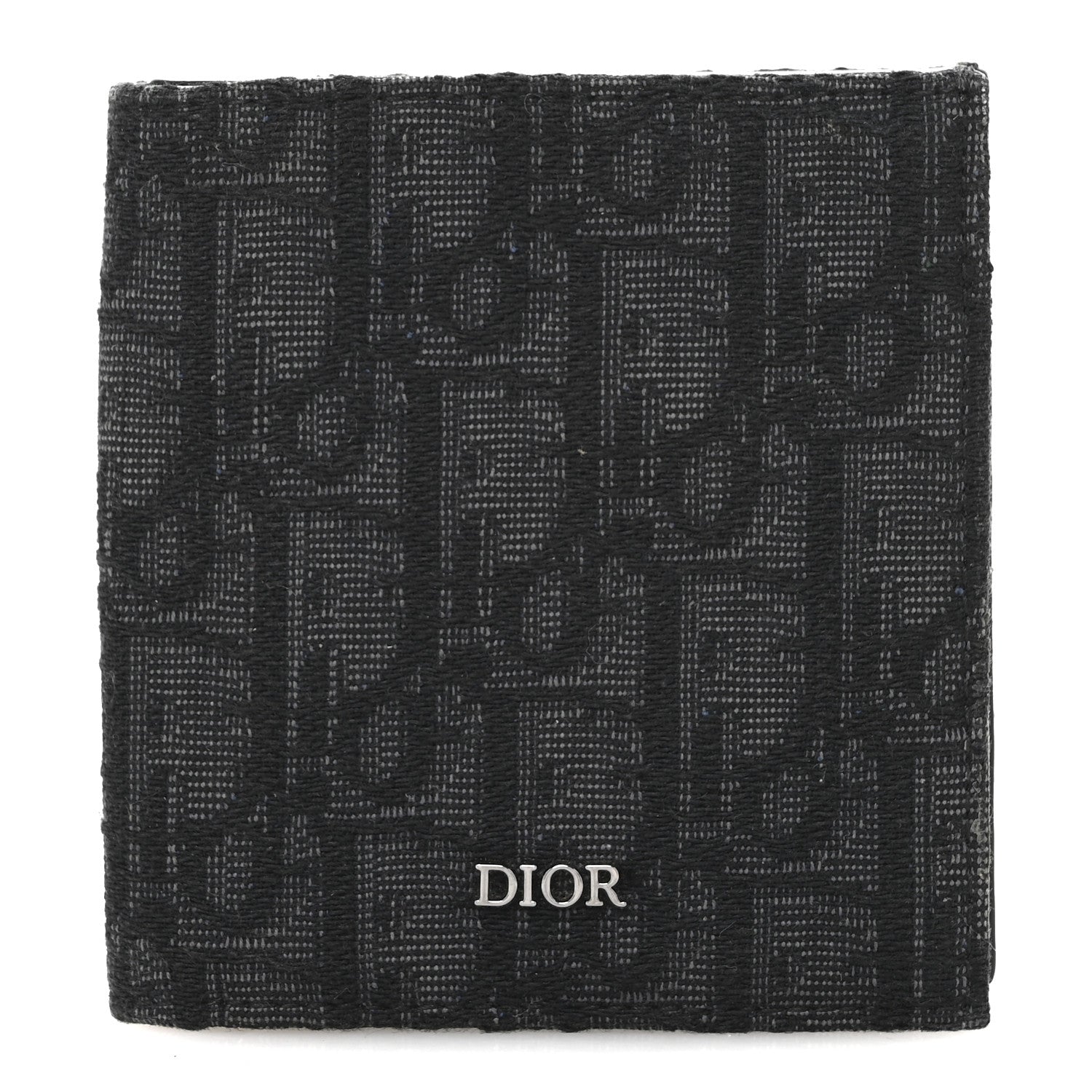 Christian Dior Oblique Bi-Fold Card Holder Black 1 of 9