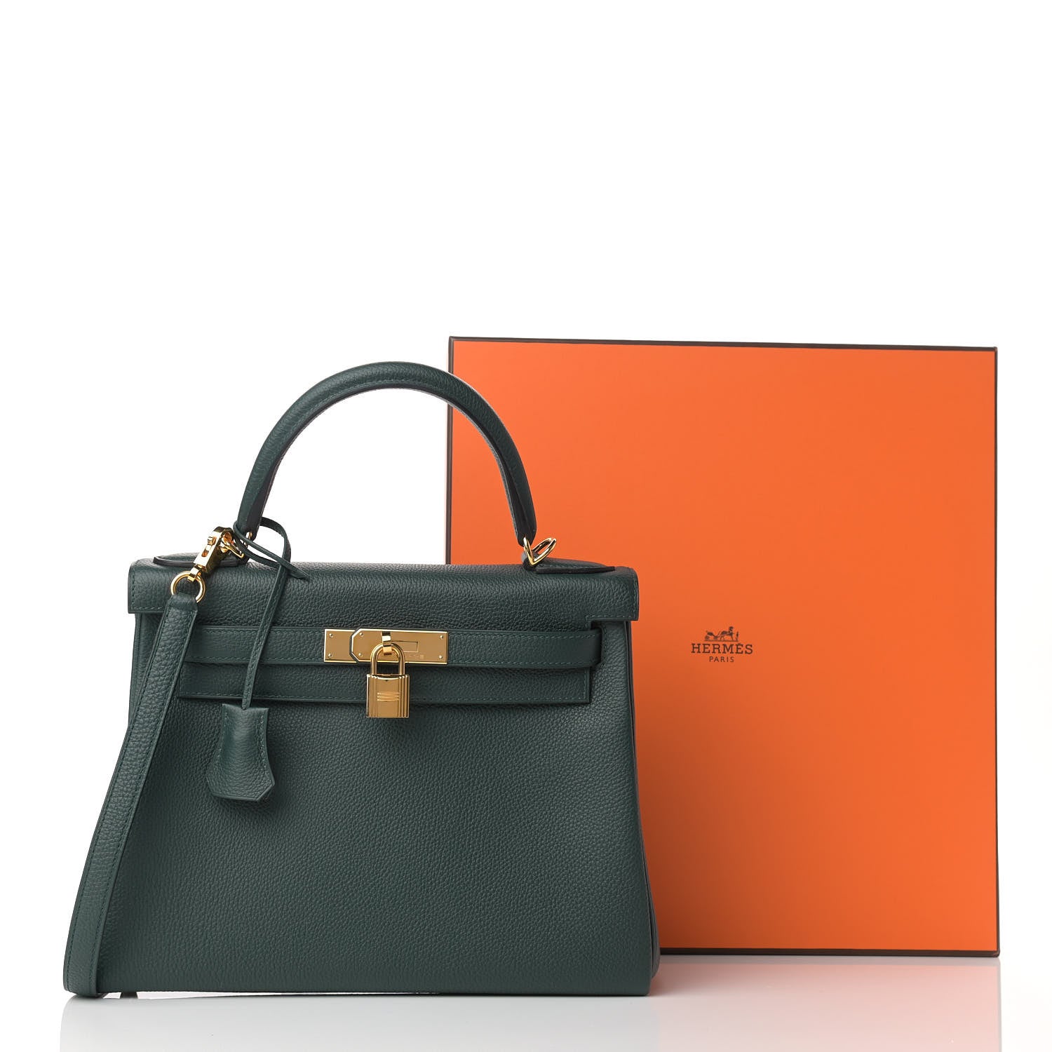 Hermes Togo Kelly Retourne 28 Vert Cypress 11 of 11