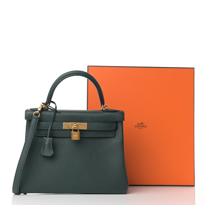 Hermes Togo Kelly Retourne 28 Vert Cypress 11 of 11