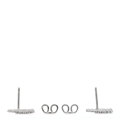 Gucci 18K White Gold Diamond Running G Earrings 3 of 5