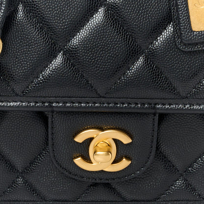 Chanel Caviar School Memory Mini Top Handle Flap Black 9 of 11